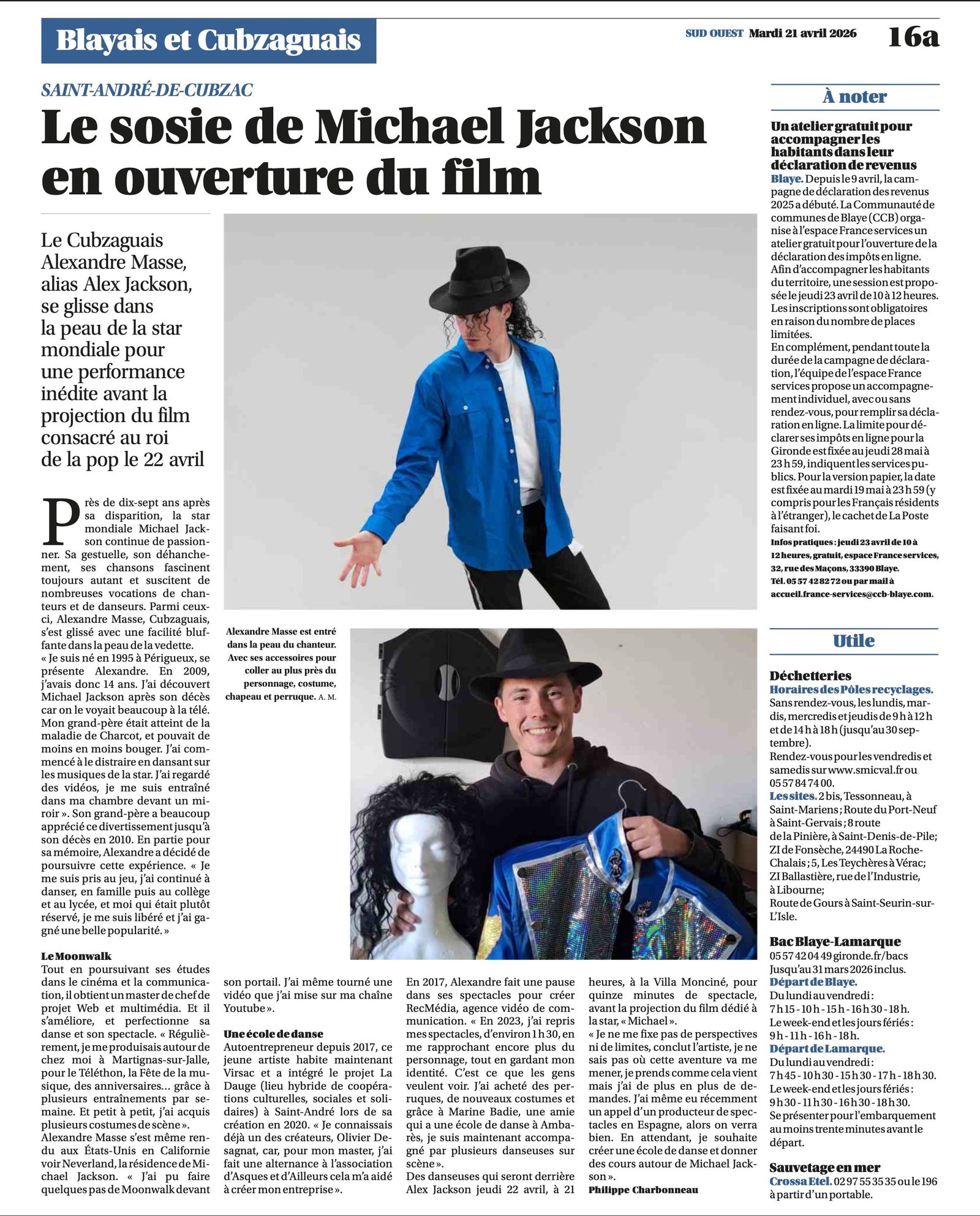 Sud Ouest: the Michael Jackson lookalike opens the film